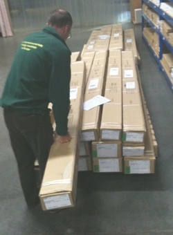 EC Mouldings - Kris Casier is preparing a new shipment to one of our European distributors